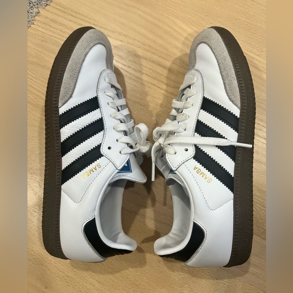 Adidas Samba White and Black womens Shoes